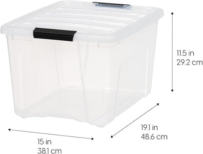 IRIS USA 40 Qt Stackable Plastic Storage Bins - Image 3