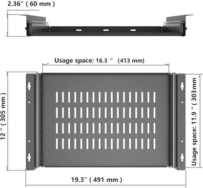 JINGCHENGMEI Sliding Under Desk Laptop Mount Shelf - Image 2