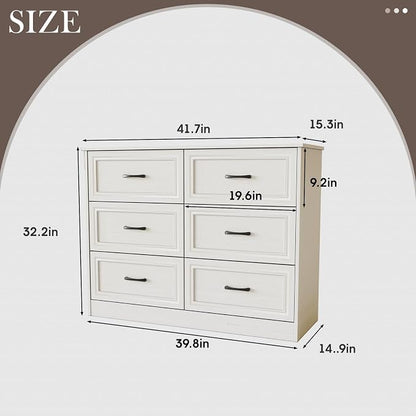 Fameill Dresser for Bedroom, 6 Drawer Wide Dresser Organizer - Image 2