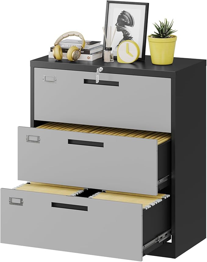 3 Drawer Lateral File Cabinet by Fesbos