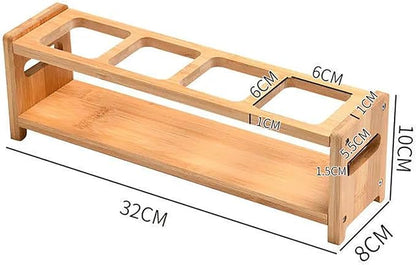 TOPINCN Rack Organizer, Storage Holder Seasoning Storage 4 Holes Shelf - Image 3