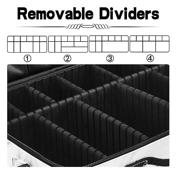 gzcz Large Capacity Travel Makeup Case Organizer, Professional Cosmetic Bags - Image 3