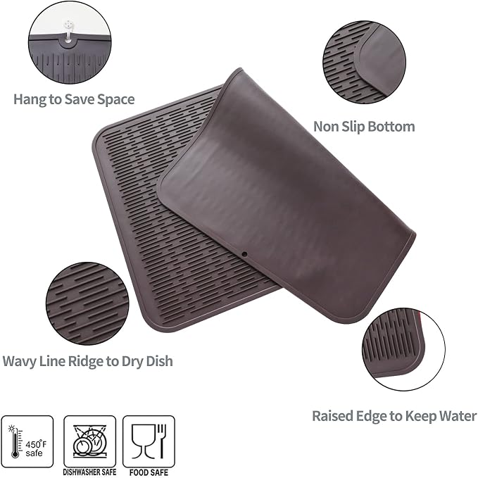 Silicone Dish Drying Mat for Multiple Usage, Easy clean, Eco-friendly, - Image 4