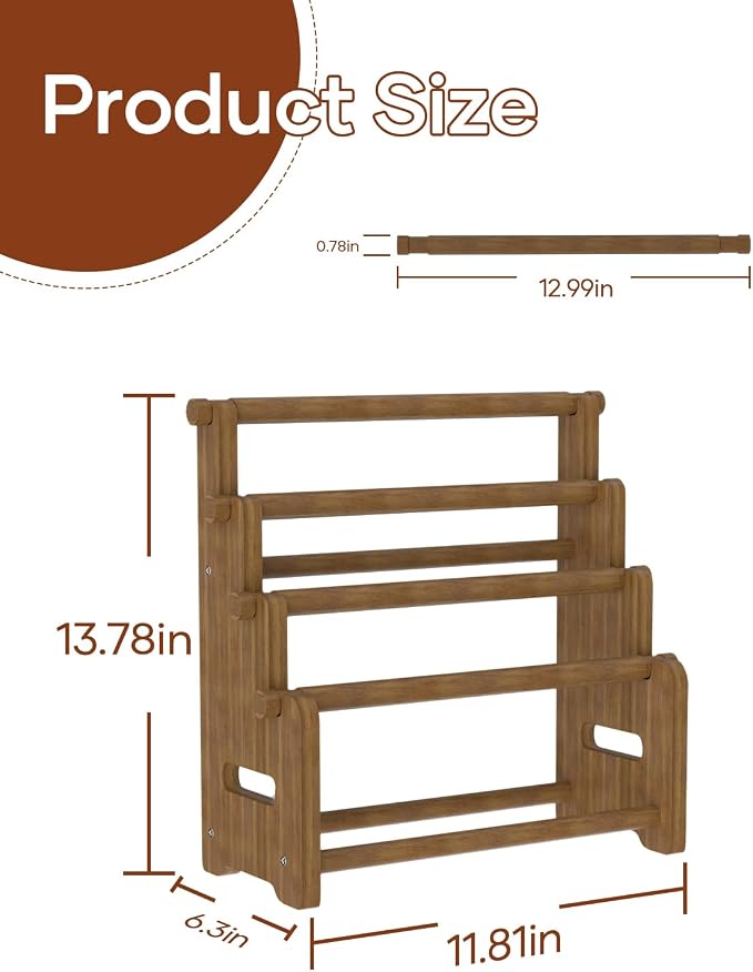 NEEKFOX Wooden Bracelet Holder, 4 Tier Jewelry Bracelet Display Stand, Bracelet - Image 6