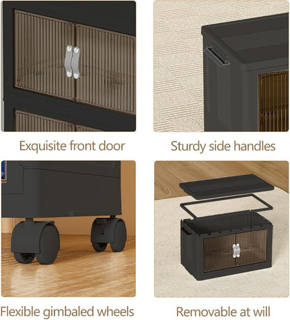 Stackable Storage Bins with Lids and Wheels - Image 6