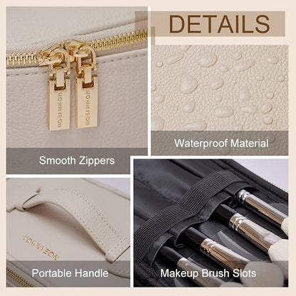 Cosmetic Bag, ROWNYEON Makeup Bag, Portable Makeup Train Case, Travel Toiletry - Image 4