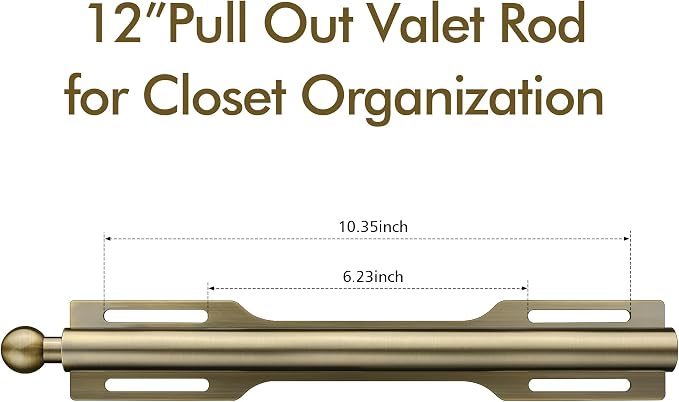 FIRJOY 12" Valet Rod for Closet Pull Out - Image 2