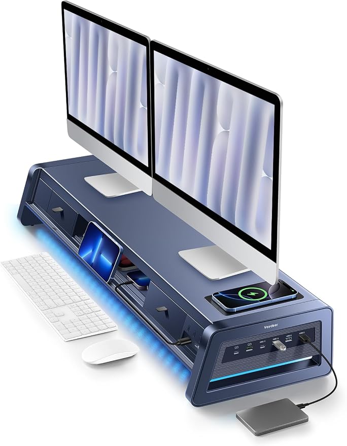 Vaydeer All-in-One Dual Monitor Stand Riser by Vaydeer