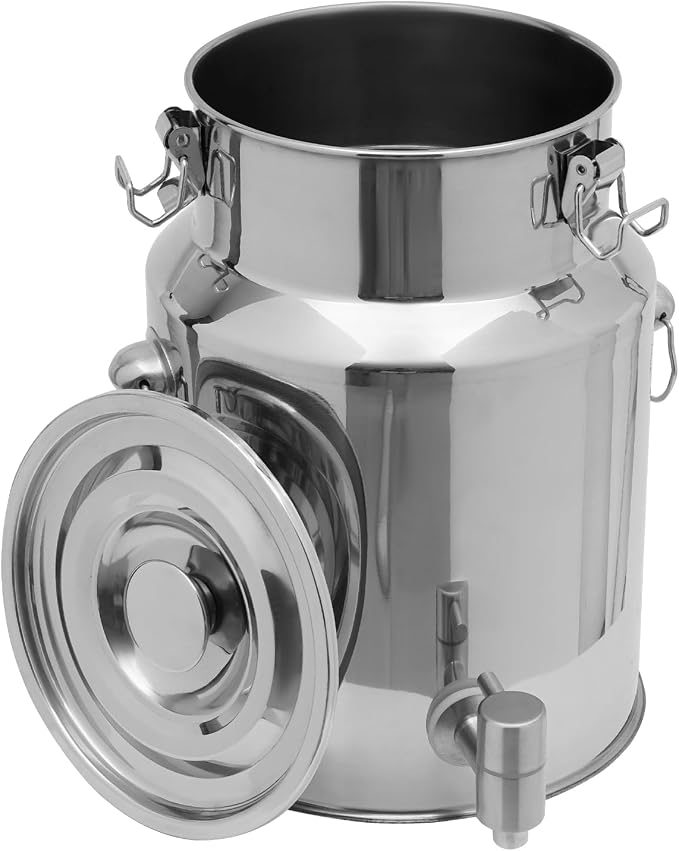 Milk Can Barrel Stainless Steel Beverage Drink Dispenser Large Capacity Storage - Image 7