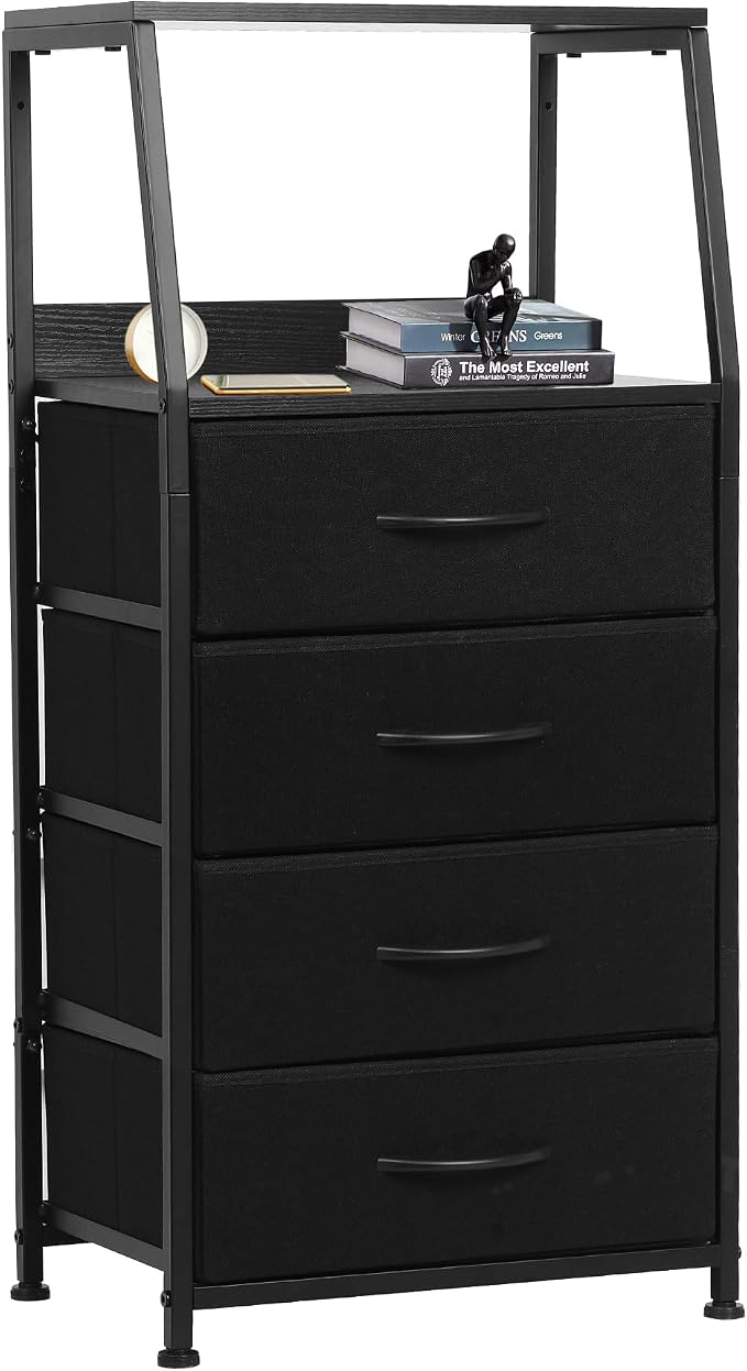 Dresser for Bedroom, Fabric Nightstand Tall Dresser & Chests of Drawers by Unknown