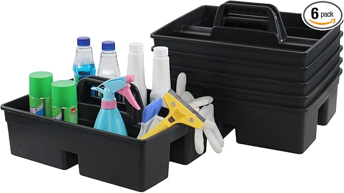 6 Packs Plastic Cleaning Caddy Organizer by Knifefish