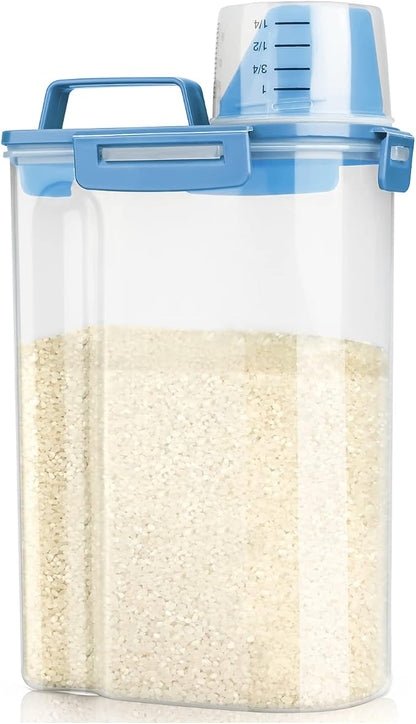 Rice Airtight Storage Container, 3 to 5Lbs Cereal Dry Food Flour Bin, Pet Dog by Viretec