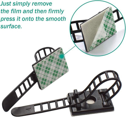 1000 Pieces Cable Management Desk Cord Organizer Cable Ties Wire Fasteners Clips - Image 5
