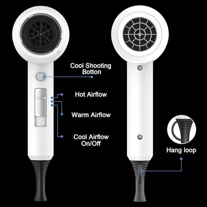 slopehill Professional Ionic Hair Dryer, Powerful 1800W Fast Drying Low Noise - Image 4