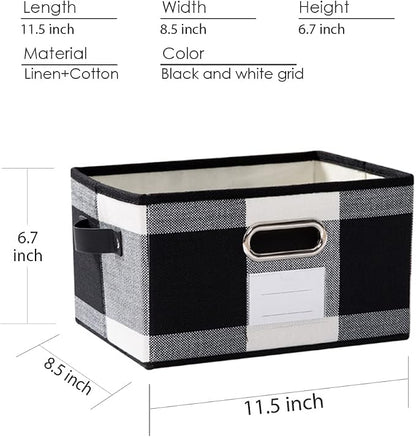 PRANDOM Fodable Storage Bins for Closet Decorative Fabric Storage Baskets Cubes - Image 3