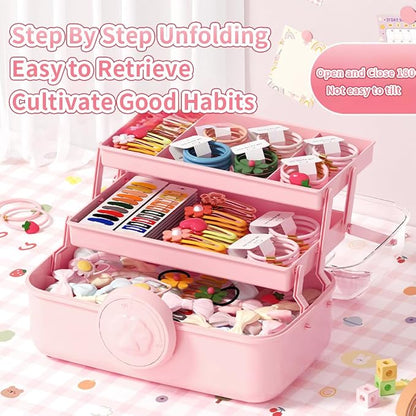 Bow Knot Hair Accessories Organizer Box Cute Dust Proof Childrens Jewelry - Image 4