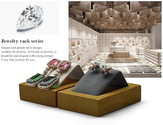 Jewelry Tray Solid Wood Earrings Display Stand - Image 7