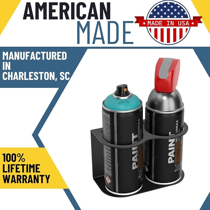 Koova 2 Aerosol Spray Can Holder | Easy Install Wall Mount | Heavy-Duty Powder - Image 6