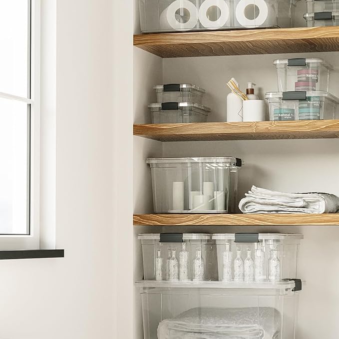 Superio Storage Bins with Lids- 6 Pack, 4.5 Qt Clear Boxes - Image 9