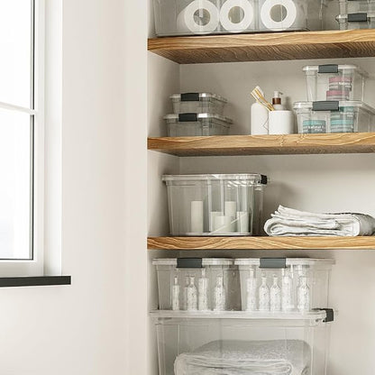 Superio Storage Bins with Lids- 6 Pack, 4.5 Qt Clear Boxes - Image 9