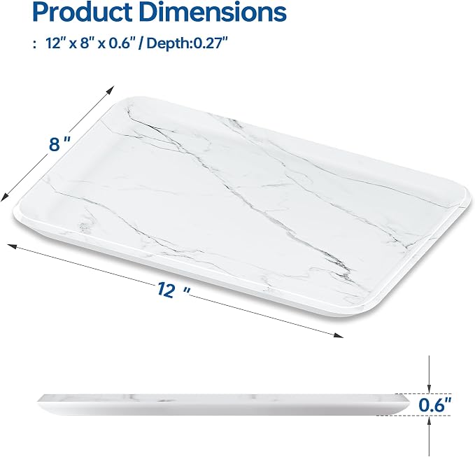 Vanity Decorative Tray, Bathroom & Countertop Organizer - Image 3