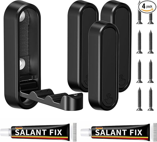 4-Pack Heavy Duty Zinc Alloy Folding Wall Hooks by CMRUI