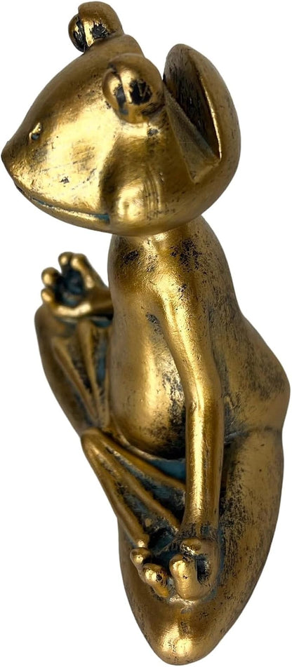 Top Brass Yoga Frog Eyeglass Holder – Whimsical Reading Glasses Sunglass Stand - Image 4