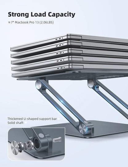 Lamicall Adjustable Laptop Stand, Portable Laptop Riser, Aluminum Laptop Stand - Image 5