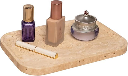 ‌VEROBELL Travertine Bathroom Vanity Tray | Natural Stone Storage Organizer | by Unknown
