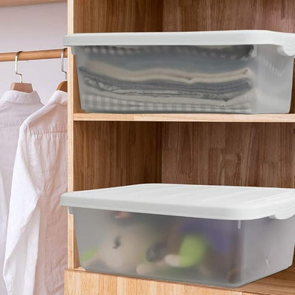 14 Quart Clear Storage Box, Underbed Plastic Latch Box - Image 6