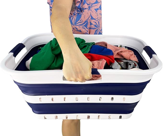 SAMMART 42L Collapsible Plastic Laundry Basket - Image 8