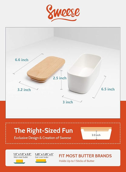 Sweese Small Butter Dish with Lid - Image 2