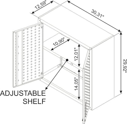 Manhattan Comfort Fortress Floating Garage Storage Cabinet - Image 3
