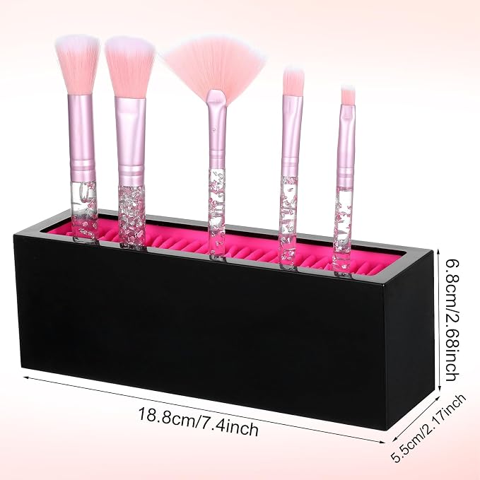 4 Pcs Makeup Brushes Holder Organizer, Silicone Vanity Air Drying Rack Display - Image 2