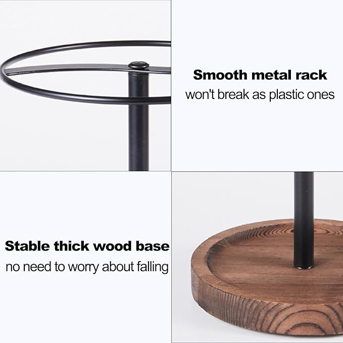Sunglasses Organizer Wood Glasses Holder Stand, Metal Sunglass Storage Display - Image 3