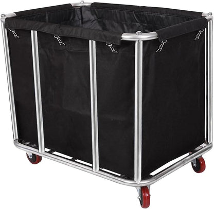 12 Bushels Laundry Cart Commercial/Home, Heavy Duty Large Stainless Steel by LORQING