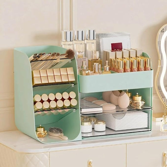 Makeup Organizer with 2 M Drawers & Brush Holders by FYABREEK