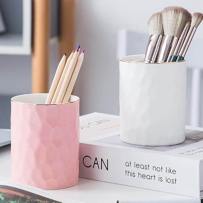 Ceramic Pen Holder Stand Cup Pencil Holder Organizer Makeup Brush Holders - Image 5