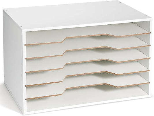 12x18 Construction Paper Organizer, Larger Size Wooden Literature Organizer by Yumkfoi