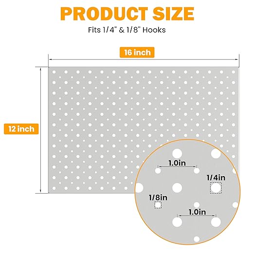 Pegboard Smith Metal Pegboard Panels, Pegboard Organizer System - Image 2