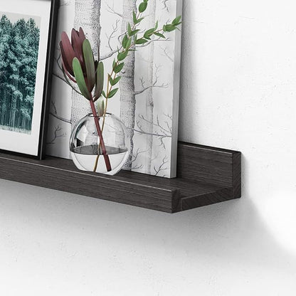 Forbena 24 Inch Long Picture Ledge Shelf Set of 4, Rustic Display Shelves - Image 7