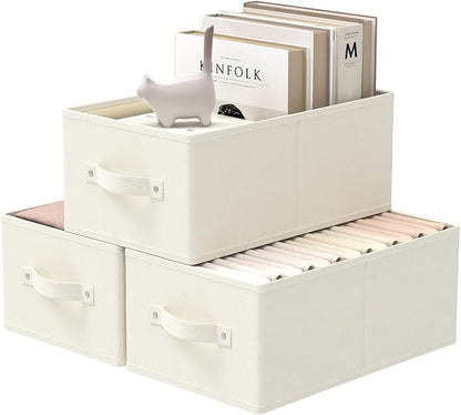 Storage Bins, 3 Pack Foldable Cloth Basket, Cube Organizer by Unknown