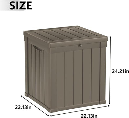 50 GallonOutdoor Storage Box, Resin Deck Boxes Waterproof, IndoorOutdoor Bin - Image 4