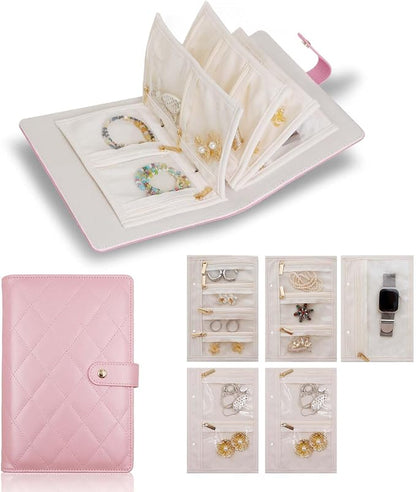 Travel Jewelry Organizer Case ， Portable Jewelry Organizers Storage Book - Image 2