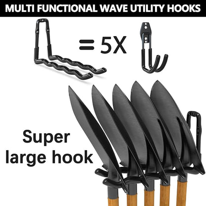 3-H Heavy Duty Garage Hooks 14 Pack, One-Piece Construction Garage Wall Hooks - Image 4