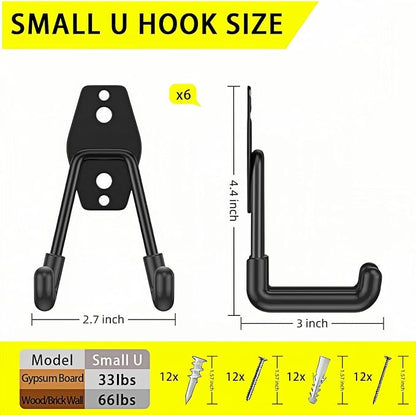 6 Pack Garage Hooks Heavy Duty - Image 2