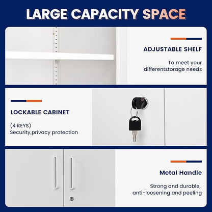 Yizosh Metal Storage Locking Cabinet - Image 5
