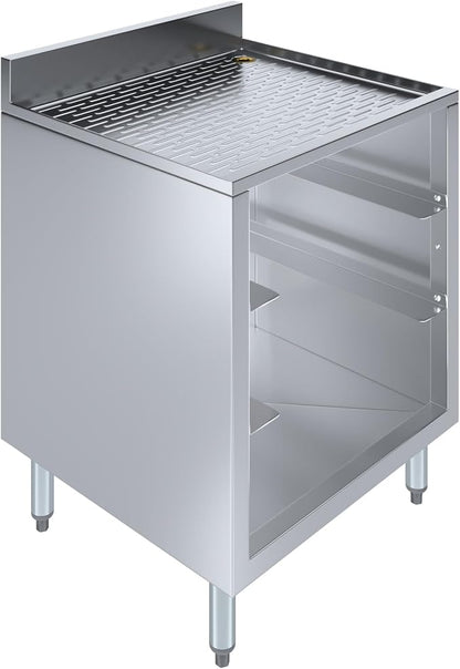 AmGood 22-1/2 in. x 24 in. x 30 in Stainless Steel Glass Rack Storage Cabinet by AmGood