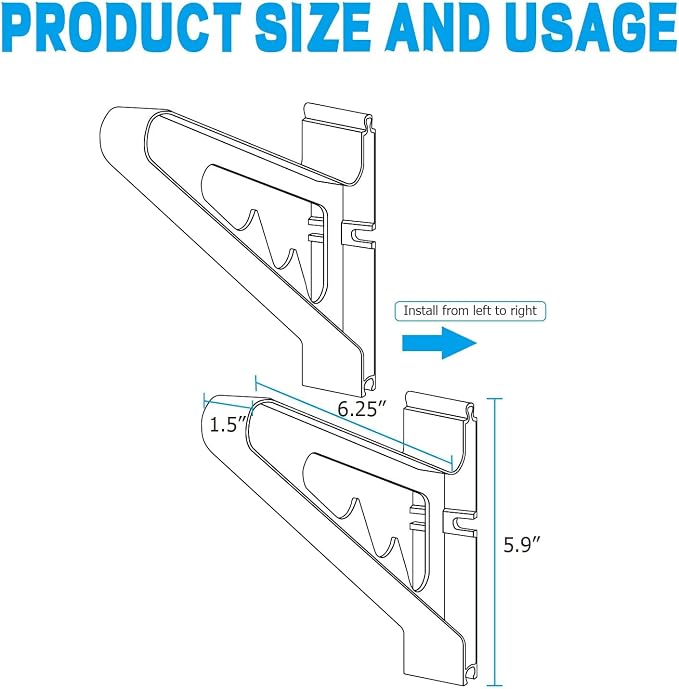 Poskad Snowboard Wall Mount Rack, Adjustable Storage Layers Space Saving Design - Image 4