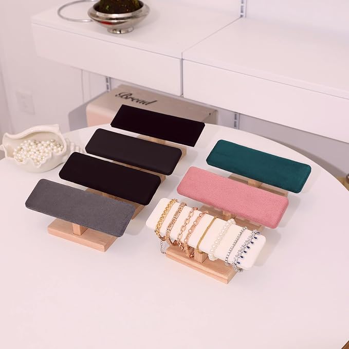 Wooden Watches Display tower Base Watch Necklace Bracelet Organizer Rack Bangle - Image 5